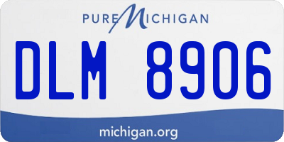 MI license plate DLM8906