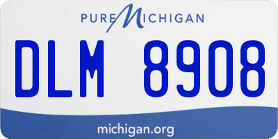 MI license plate DLM8908