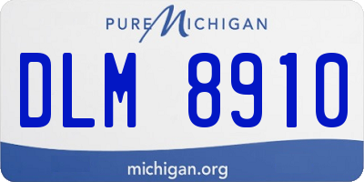 MI license plate DLM8910