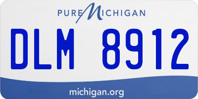 MI license plate DLM8912