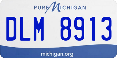 MI license plate DLM8913