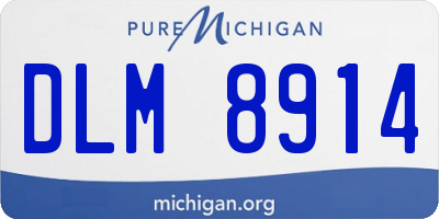 MI license plate DLM8914