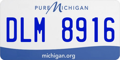 MI license plate DLM8916