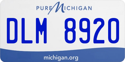 MI license plate DLM8920
