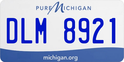 MI license plate DLM8921