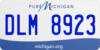 MI license plate DLM8923