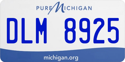 MI license plate DLM8925