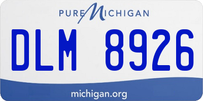 MI license plate DLM8926