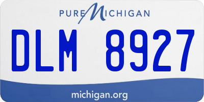 MI license plate DLM8927