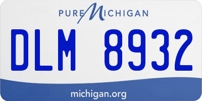 MI license plate DLM8932