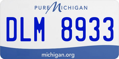 MI license plate DLM8933