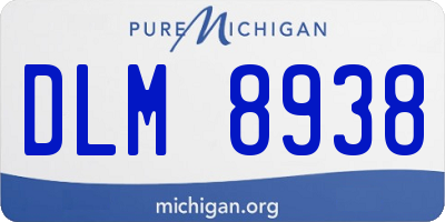 MI license plate DLM8938