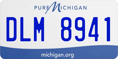 MI license plate DLM8941