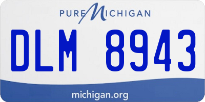 MI license plate DLM8943