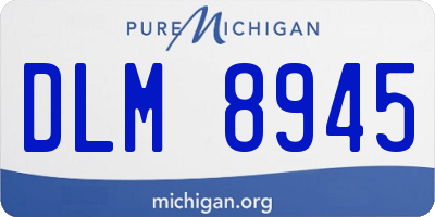 MI license plate DLM8945