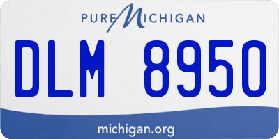 MI license plate DLM8950