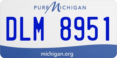 MI license plate DLM8951