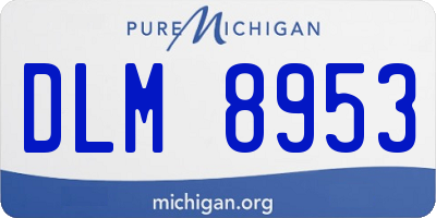 MI license plate DLM8953