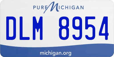 MI license plate DLM8954