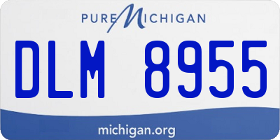 MI license plate DLM8955