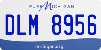 MI license plate DLM8956