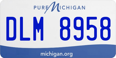 MI license plate DLM8958