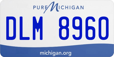 MI license plate DLM8960
