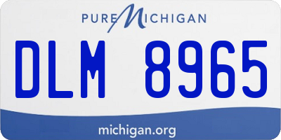 MI license plate DLM8965