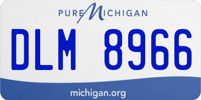 MI license plate DLM8966