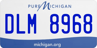 MI license plate DLM8968