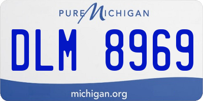 MI license plate DLM8969