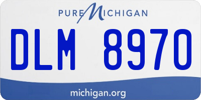 MI license plate DLM8970