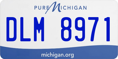 MI license plate DLM8971