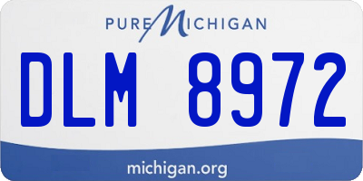 MI license plate DLM8972