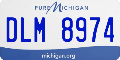 MI license plate DLM8974
