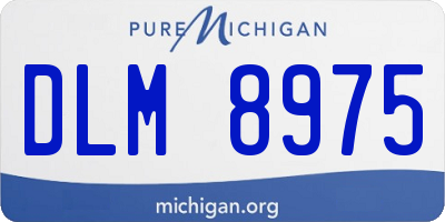 MI license plate DLM8975