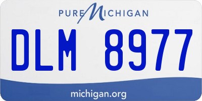 MI license plate DLM8977