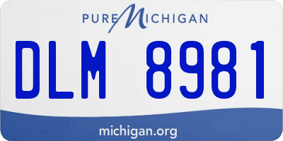MI license plate DLM8981