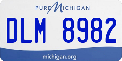 MI license plate DLM8982