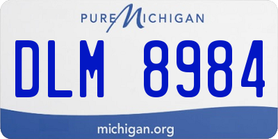 MI license plate DLM8984