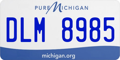 MI license plate DLM8985
