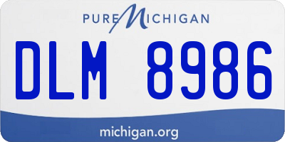 MI license plate DLM8986