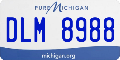 MI license plate DLM8988