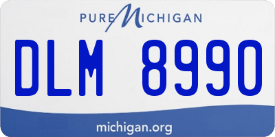 MI license plate DLM8990