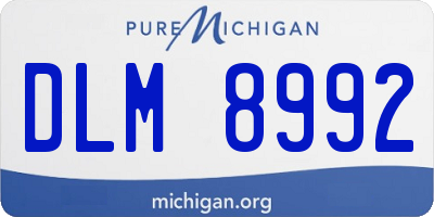 MI license plate DLM8992