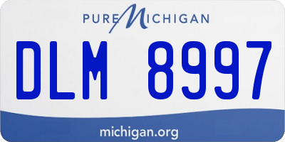 MI license plate DLM8997