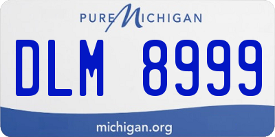 MI license plate DLM8999
