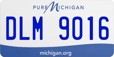 MI license plate DLM9016