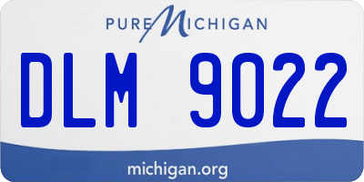 MI license plate DLM9022