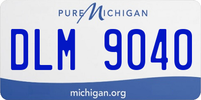 MI license plate DLM9040